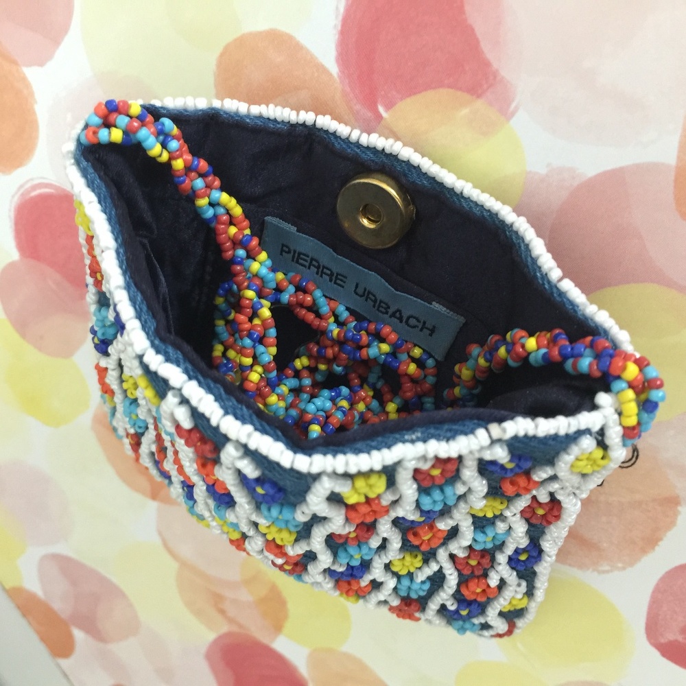 PIERRE URBACH Mini Beaded Crossbody Bag π«π· France - Picture 3 of 4